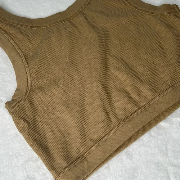 Madewell Crewneck Crop Tank Khaki Size M - Picture 8 of 8
